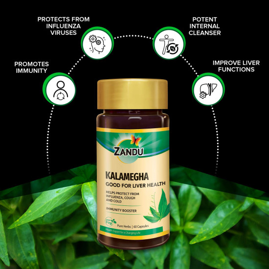 Zandu Kalamegha: An Ayurvedic Formula for Supporting Liver Functions | Helps Protect Against Cold & Cough and Acts as an Immunity Booster| Maintains Overall Health & Well-being