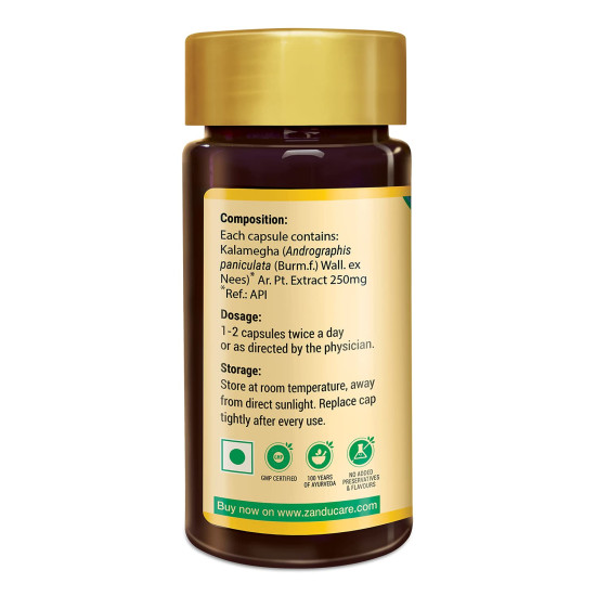 Zandu Kalamegha: An Ayurvedic Formula for Supporting Liver Functions | Helps Protect Against Cold & Cough and Acts as an Immunity Booster| Maintains Overall Health & Well-being