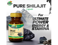 Zandu Shilajit Capsules (60 Caps) Infused with Goodness of Natural Shilajit Extracts for Enhanced Energy & Strength in Men, Manages Stress, Immunity Booster