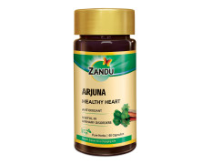 Zandu Arjuna Capsules - Helps to Maintain a Healthy Heart while Helping Keep Diabetes & Cholesterol Under Check, also Promotes Good Urinary Health - Pack of 60 Veg capsules