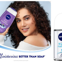 Nivea Deodorant Roll On, Fresh Natural for Unisex, 50ml And Shower Gel, Power Fruit Fresh Body Wash for Unisex, 250ml