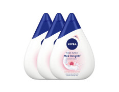 NIVEA Milk Delights Caring Rosewater For Sensitive Skin, 300ml (Pack of 3)