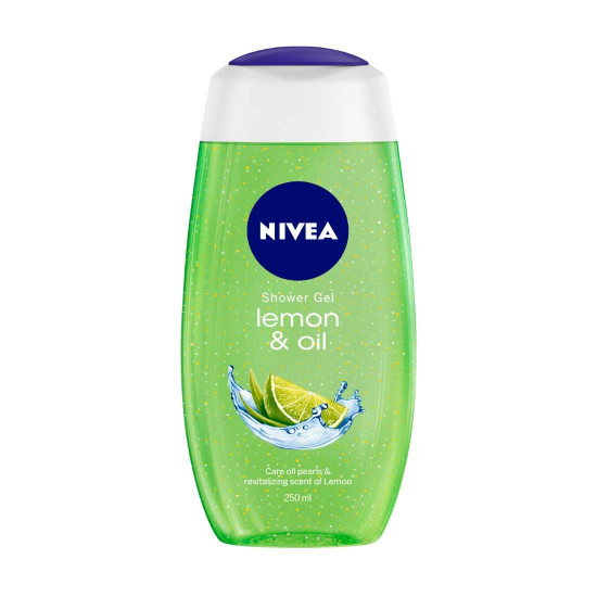 NIVEA Shower Gel, Lemon & Oil Body Wash, Women, 250ml And NIVEA Sun, Moisturising Lotion, SPF 50, 125ml