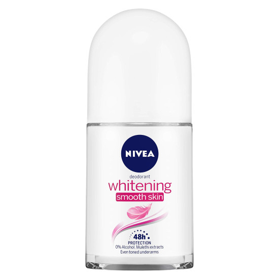 Nivea Deodorant Roll-On For Women, Whitening Smooth Skin, 50ml & Lip Balm, Fruity Blackberry Shine For Women, 4.8g