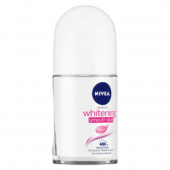 Nivea Deodorant Roll-On For Women, Whitening Smooth Skin, 50ml & Lip Balm, Fruity Blackberry Shine For Women, 4.8g