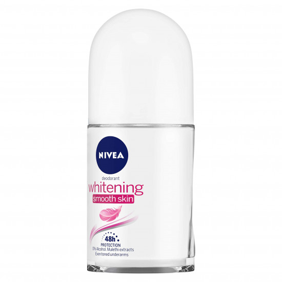 Nivea Deodorant Roll-On For Women, Whitening Smooth Skin, 50ml & Lip Balm, Fruity Blackberry Shine For Women, 4.8g