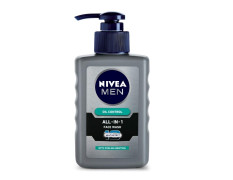 Nivea Men Face Wash, Oil Control, 10x Vitamin C, 150ml & Sun, Moisturising Lotion, SPF 50, 125ml