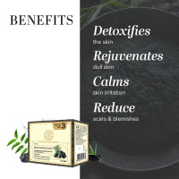 Khadi Natural Herbal Neem Charcoal Soap | Herbal Soap for Removing Impurities | Skin Detoxifying Bathing Soap | Suitable for All Skin Types | (125gm *3) (375gm)