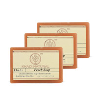 KHADI NATURAL Herbal Peach Soap, 125 g (Pack of 3)