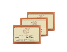 KHADI NATURAL Herbal Peach Soap, 125 g (Pack of 3)
