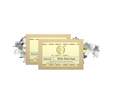 Khadi Natural White Musk Handmade Soap | Herbal Soap For Skin Rejuvenation | Herbal Soap With Essential Oil | Handmade Bathing Soap | Paraben & Sulphate Free | Suitable For All Skin Types 250G