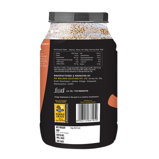 True Elements Steel Cut Oats 2kg - 40 Servings family pack | Premium Wholegrain Oats | High Fibre | Daibetic Friendly | Perfect for upma, khichdi & healthy baking True Elements Steel Cut Oats 2kg - 40 Servings family pack | Premium Wholegrain Oats | High Fibre | Daibetic Friendly | Perfect for upma, khichdi & healthy baking