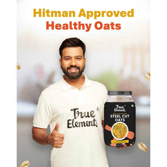 True Elements Steel Cut Oats 2kg - 40 Servings family pack | Premium Wholegrain Oats | High Fibre | Daibetic Friendly | Perfect for upma, khichdi & healthy baking True Elements Steel Cut Oats 2kg - 40 Servings family pack | Premium Wholegrain Oats | High Fibre | Daibetic Friendly | Perfect for upma, khichdi & healthy baking