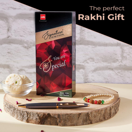 Cello Signature Pen, Premium Metal Ball Pens for Office Use, Corporate Gifting, Stylish Diwali & Rakhi Set, Gifts for Men and Women, Blue Ink, Pack Of 1