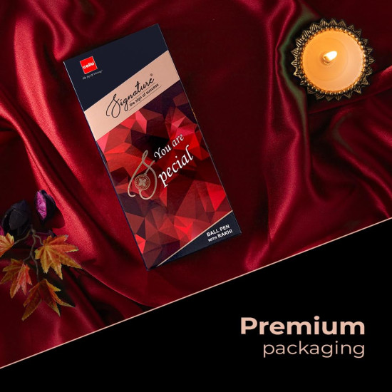 Cello Signature Pen, Premium Metal Ball Pens for Office Use, Corporate Gifting, Stylish Diwali & Rakhi Set, Gifts for Men and Women, Blue Ink, Pack Of 1