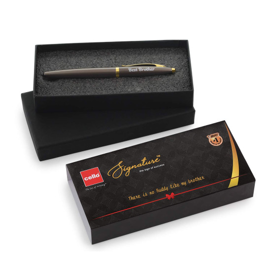 Cello Signature Premium Pen | Ideal Rakhi gift for brother | Cello Pens | Rakshabandhan gifts | Smooth Writing Roller Pen | Best Brother engraved pen | Rakhi Pen Gift set | Best Brother gift pack. Cello Signature Premium Pen | Ideal Rakhi gift for brother | Cello Pens | Rakshabandhan gifts | Smooth Writing Roller Pen | Best Brother engraved pen | Rakhi Pen Gift set | Best Brother gift pack.