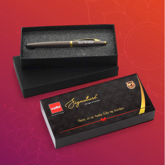 Cello Signature Premium Pen | Ideal Rakhi gift for brother | Cello Pens | Rakshabandhan gifts | Smooth Writing Roller Pen | Best Brother engraved pen | Rakhi Pen Gift set | Best Brother gift pack. Cello Signature Premium Pen | Ideal Rakhi gift for brother | Cello Pens | Rakshabandhan gifts | Smooth Writing Roller Pen | Best Brother engraved pen | Rakhi Pen Gift set | Best Brother gift pack.