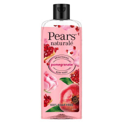 Pears Naturale Brightening Pomegranate Body Wash 250 ml, 100% Natural Ingredients, Liquid Shower Gel with Rose Extract for Glowing Skin - Paraben Free