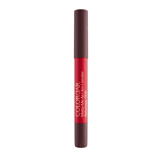 Colorbar Matte me as I am Lipcolor-Sabotage, Red, 2.8 g | Moisturize and condition lips| Long Lasting| Waterproof and Smudge-proof Colorbar Matte me as I am Lipcolor-Sabotage, Red, 2.8 g | Moisturize and condition lips| Long Lasting| Waterproof and Smudge-proof