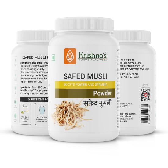 Krishna's Safed Musli (Chlorophytum borivilianum) Powder 100 g Krishna's Safed Musli (Chlorophytum borivilianum) Powder 100 g