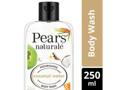 Pears Naturale Nourishing Coconut Water Body Wash 250 ml, 100% Natural Ingredients, Liquid Shower Gel with Honey for Glowing Skin - Paraben Free
