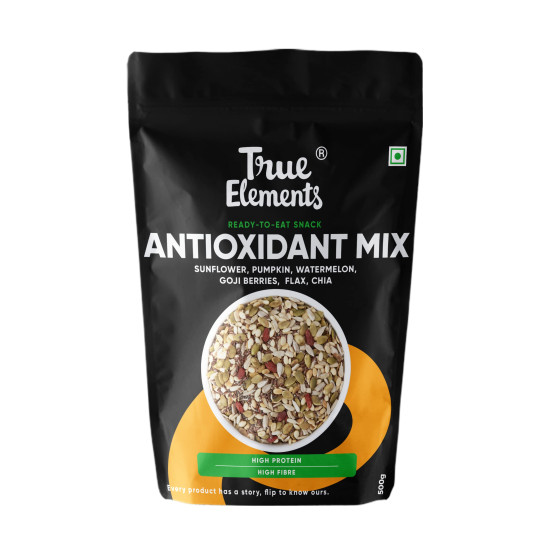 True Elements Antioxidant Mix 500g | Power Blend of Nuts & Seeds | High Antioxidants, Protein & Fibre | Clean & Healthy Snack