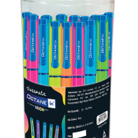 Classmate Octane Neon Gel 25s Jar- 25 Blue Gel Pens| Smooth Writing Pens| Water-proof Ink For Smudge-free Writing| Preferred By Students For Exam & Class Notes| Study At Home Essentials