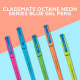 Classmate Octane Neon Gel 25s Jar- 25 Blue Gel Pens| Smooth Writing Pens| Water-proof Ink For Smudge-free Writing| Preferred By Students For Exam & Class Notes| Study At Home Essentials