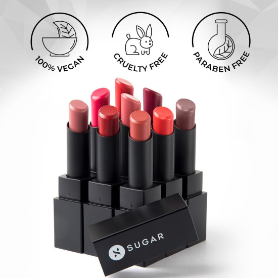 SUGAR Cosmetics Nothing Else Matter Longwear Lipstick for Women | Lasts Up To 8+ Hours| Enriched with Vitamin E | 100% Vegan | 3.2gm - 15 Beige Turner
