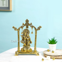 Collectible India Metal Gold Plated Radha Krishna Idol Sculpture Statue Figurine Decorative Showpiece for Janmashtami Home Decoration Temple and Gift (Size 7 x 5 Inches) (1 Pieces) Collectible India Metal Gold Plated Radha Krishna Idol Sculpture Statue Figurine Decorative Showpiece for Janmashtami Home Decoration Temple and Gift (Size 7 x 5 Inches) (1 Pieces)