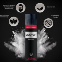 DENVER Black Code Cologne Talc - 300GM | Scented Talcum Powder for Men