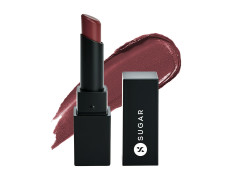 SUGAR Cosmetics Nothing Else Matter Longwear Lipstick for Women | Lasts Up To 8+ Hours| Enriched with Vitamin E | 100% Vegan | 3.2gm - 12 Teak Over
