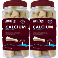 Meat Up Calcium Bone Supplement Dog Treats (240g + 240g) 480g | Pack of 30 Pieces | Supports Strong Gums & Jaws | Helps Maintain Clean Teeth | 100% Digestible & Safe