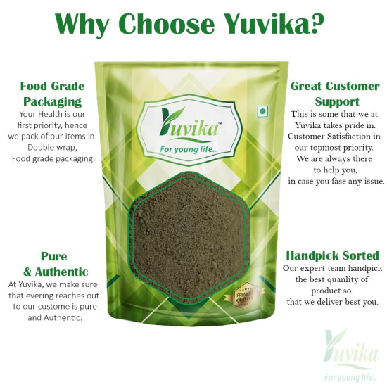 YUVIKA Bhangra Leaves Powder - Bringraj Powder - Eclipta Alba (100 Grams)