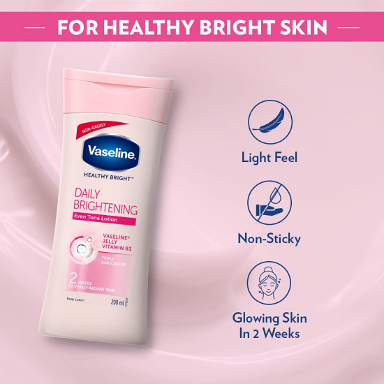 Vaseline Healthy Bright Daily Brightening Body Lotion, For Healthy & Glowing Skin, 100 ml