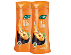 Joy Apricot & Peach Conditioning Shampoo for Growing Long & Silky Hair (340ml x 2)| Boosts Hair Growth, Makes Hair Soft & Silky | Free from Harsh Chemicals & Paraben