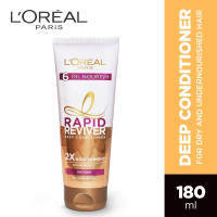 L'Oreal Paris Deep Conditioner, With Micro-Oils, Deeply Nourishes Dry Hair, No-Leave In Time, Rapid Reviver 6 Oil Nourish, 180ml
