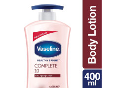 Vaseline Healthy Bright Complete 10 Body Lotion, Anti- Ageing Lotion With Vitamin B3, Aha, Pro-Retinol, 400 ml