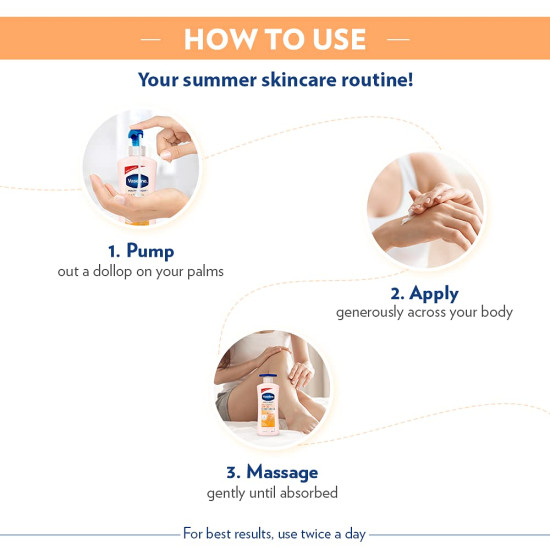 Vaseline Healthy Bright, Sun + Pollution Protection Daily Moisturizer, 400ml, for Glowing Skin, 2-in-1 Body Lotion with SPF 30, Fast Absorbing and Non-sticky, for Dry Skin, for Men & Women