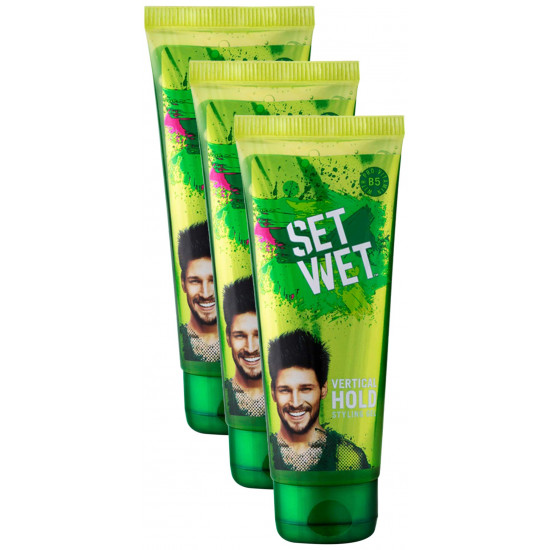Set Wet Hair Gel Vertical Hold, 100ml (Buy 2 Get 1, 3 Pieces) Promo Pack