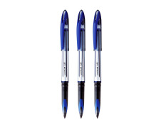 uni-ball Air UBA188L 0.7mm Roller Ball Pen | Blue Body, Blue Ink, Pack of 3