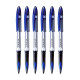 uni-ball Air UBA188L 0.7mm Roller Ball Pen | Blue Body, Blue Ink, Pack of 6