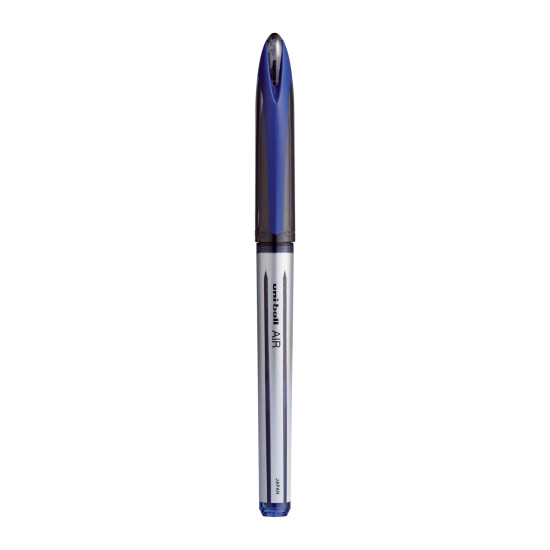 uni-ball Air UBA188L 0.7mm Roller Ball Pen | Blue Body, Blue Ink, Pack of 6