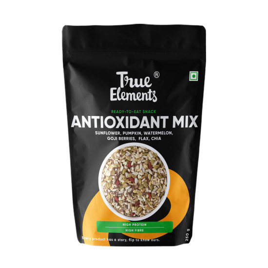 True Elements Antioxidant Mix Seeds 250g - Seeds Mix for Eating | Edible Seeds | Protein Rich Snacks | Mix of 6 Seed & Berries