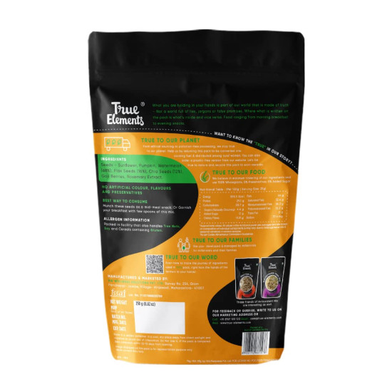 True Elements Antioxidant Mix Seeds 250g - Seeds Mix for Eating | Edible Seeds | Protein Rich Snacks | Mix of 6 Seed & Berries