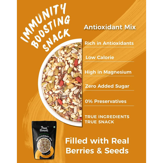 True Elements Antioxidant Mix Seeds 250g - Seeds Mix for Eating | Edible Seeds | Protein Rich Snacks | Mix of 6 Seed & Berries