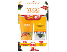 VLCC Turmeric & Berberis Face Wash + Anti Tan Skin Lightening Face Wash -150ml X 2 - Buy One Get One - with Turmeric & Berberis, Mulberry Extract, and Orange Peel Extract