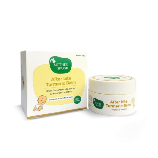 Mother Sparsh After Bite Turmeric Balm for Babies | For Rashes and Mosquito Bites |100% Ayurvedic- 25gm