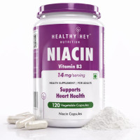 HealthyHey Nutrition Niacin Vitamin B3 120 Veg. Capsules