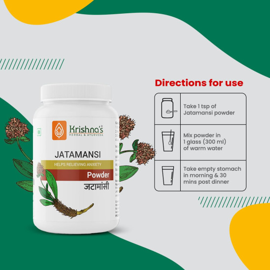 KRISHNA'S HERBAL & AYURVEDA Jatamansi(Nardostachys Jatamansi)Powder-100 G|Promotes Hair Growth|Supporting Hormonal Health&Natural Stress Relief KRISHNA'S HERBAL & AYURVEDA Jatamansi(Nardostachys Jatamansi)Powder-100 G|Promotes Hair Growth|Supporting Hormonal Health&Natural Stress Relief